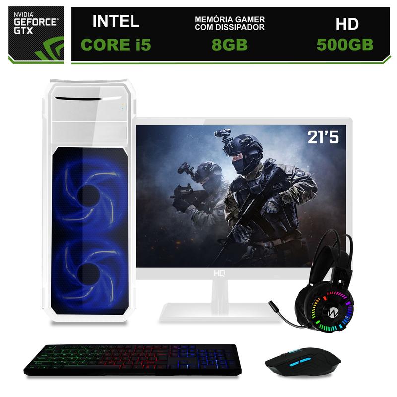 Computador PC Gamer com Monitor LED Full HD 21.5